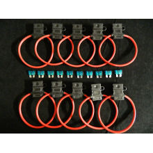 10 Gauge Atc Fuse Holder W/ Fuse in-Line AWG Wire Copper 12 Volt Blade